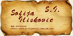 Sofija Ilišković vizit kartica